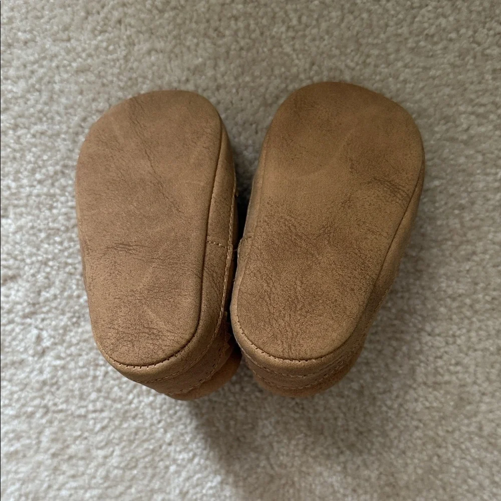 2/$10 Classic Brown Suede Kids Lace-Up Brogue Shoes
